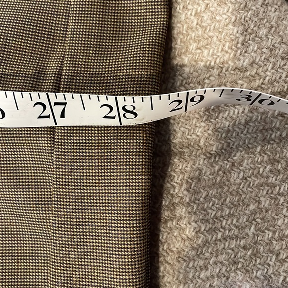 Peter Elliot Tailored Cuffed Double Pleated Trousers 33/29 Brown - Picture 5 of 5